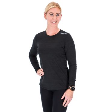 Fusion C3 LS Shirt zwart dames 