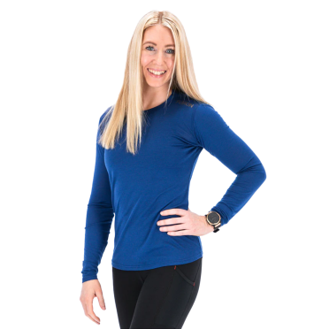 Fusion Merino 150 LS Shirt blauw dames 