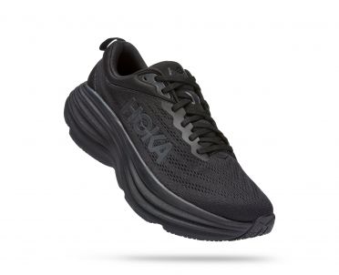 Hoka Bondi 8 wide hardloopschoenen zwart heren 