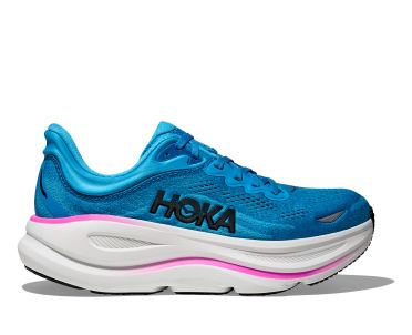 Hoka Bondi 9 hardloopschoenen Skyward Blue/Neon Fushia dames 