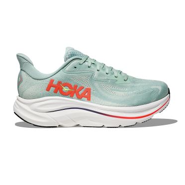 Hoka Clifton 10 hardloopschoenen Sage/Neon Flame heren 