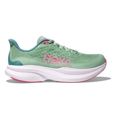 Hoka Mach 6 hardloopschoenen Jadeite/Alpine Blue dames