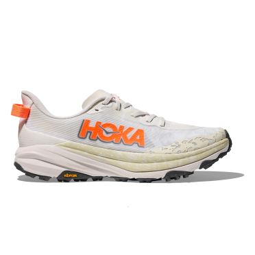 Hoka Speedgoat 6 hardloopschoenen White/Neon Tangerine heren 