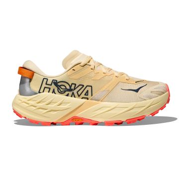 Hoka Speedgoat 7 hardloopschoenen Vintage Yellow/Neon Flame dames 