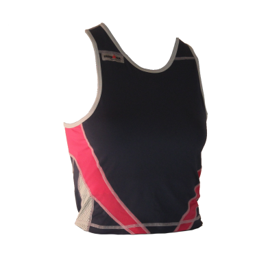 Ironman tri top mouwloos extreme blauw/roze dames 