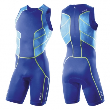 2XU Comp Trisuit  w Rear Zip Blue (MT2261d)