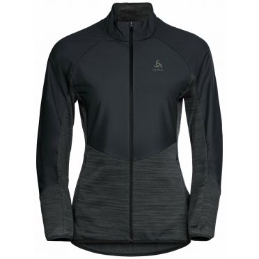 Odlo Run Easy Warm Hybrid hardloopjack zwart dames 