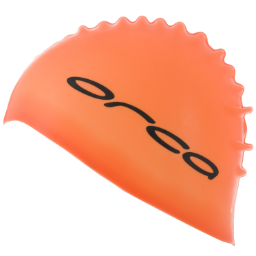 Orca Siliconen badmuts swim cap oranje 