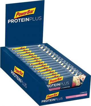 Powerbar Protein plus L-Carnitine bar framboos yoghurt 30 x 35 gram 