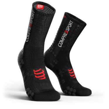 Compressport Pro racing v3.0 hoge fietssokken zwart 