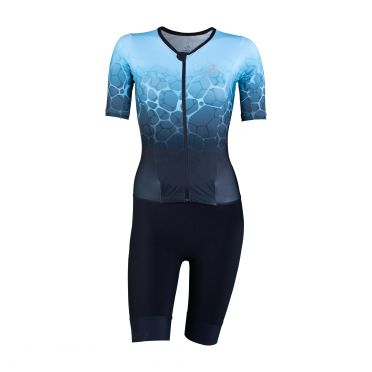 Sailfish Aerosuit perform trisuit korte mouw blauw dames 