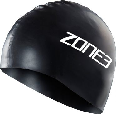 Zone3 Silicone swim cap zwart 