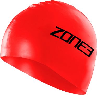 Zone3 Silicone swim cap rood 
