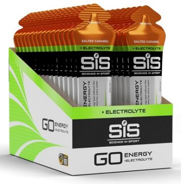 SIS GO Isotonic Energie + Electrolyte Caramel gel 30 stuks 