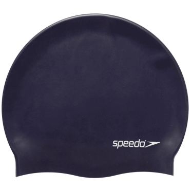 Speedo platte siliconen badmuts donkerblauw p12 