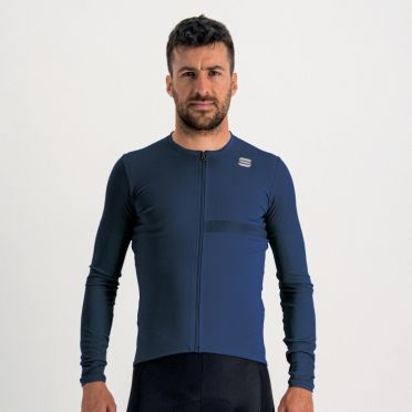 Sportful Matchy fietsshirt lange mouw blauw heren 