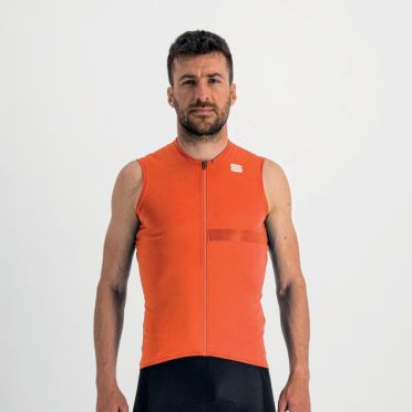 Sportful Matchy fietsshirt mouwloos oranje heren 