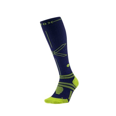 Stox Running Socks donkerblauw/geel heren 