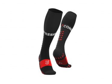 Compressport Full socks Run compressiesokken zwart 