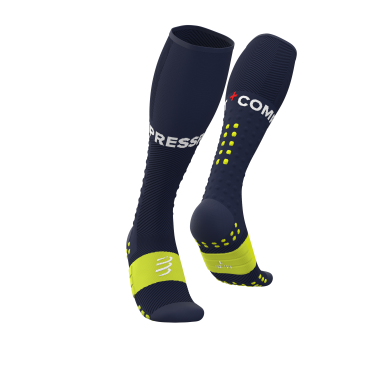 Compressport Full socks Run compressiesokken blauw 