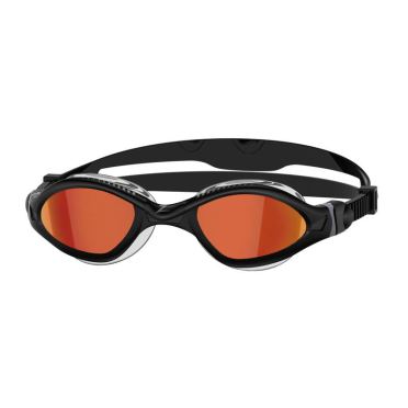 Zoggs Tiger LSR+ Titanium spiegellens zwembril zwart/rood 
