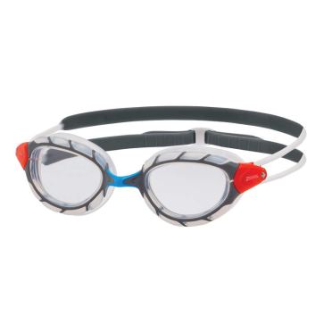Zoggs Predator transparante lens zwembril wit/grijs 