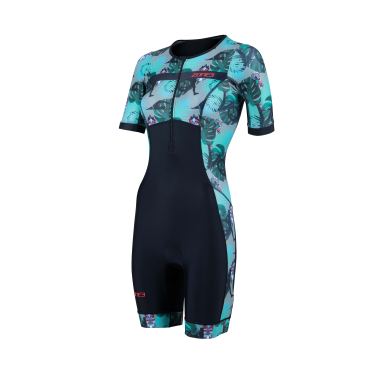 Zone3 Activate plus korte mouw trisuit Tribal Rush dames 