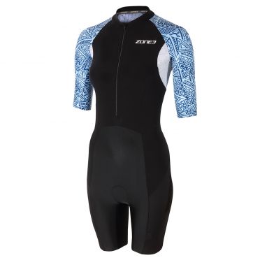 Zone3 Lava aero trisuit korte mouw kona print dames 