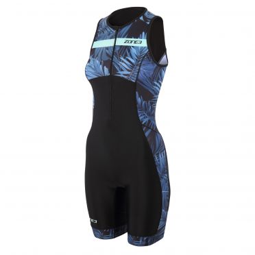 Zone3 Activate plus tropical palm trisuit mouwloos dames 