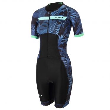 Zone3 Activate plus tropical palm trisuit korte mouw dames 