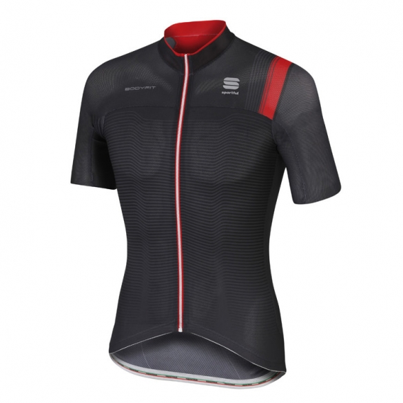 Sportful Bodyfit pro race fietsshirt zwart/rood heren 1101601-002