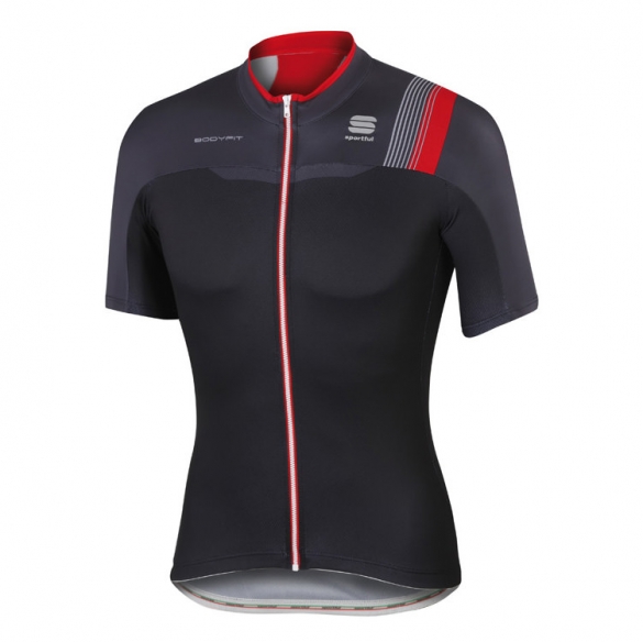 Sportful Bodyfit pro team fietsshirt zwart/rood heren 1101602-002