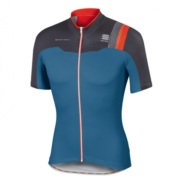 Sportful Bodyfit pro team fietsshirt blauw/zwart/rood heren 1101602-460