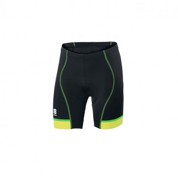 Sportful Giro 2 Sol fietsbroek 18cm zwart/fluo-geel heren 1101735-091