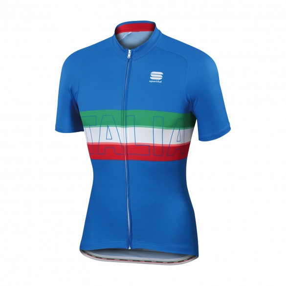Sportful Italia fietsshirt IT blauw heren 1101754-274