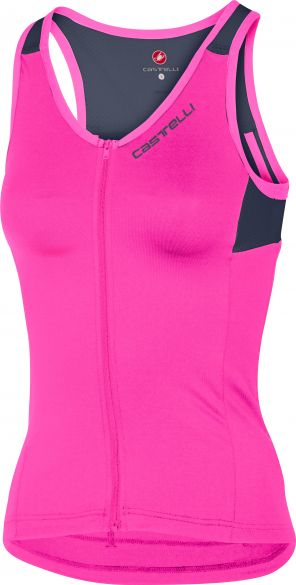 Castelli Solare top mouwloos roze/blauw dames 17064-022