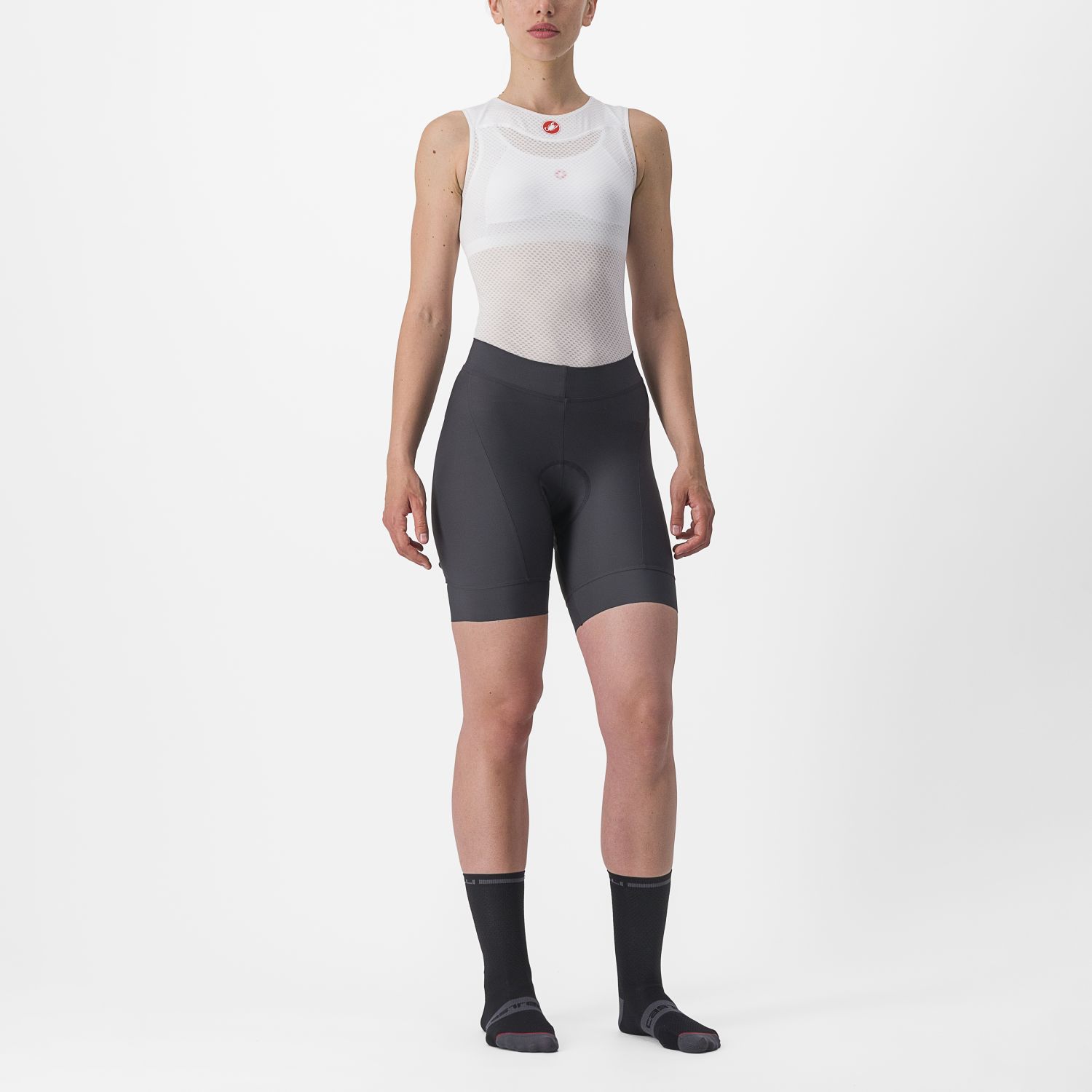 Castelli Prima short donkergrijs dames L