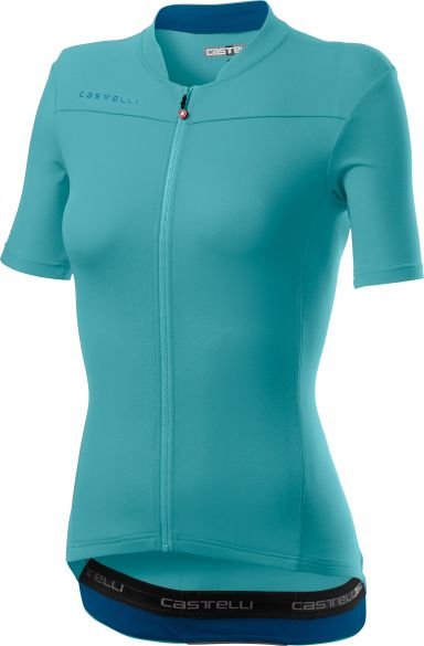 Castelli Anima 3 SS fietsshirt celeste blauw dames 20068-479