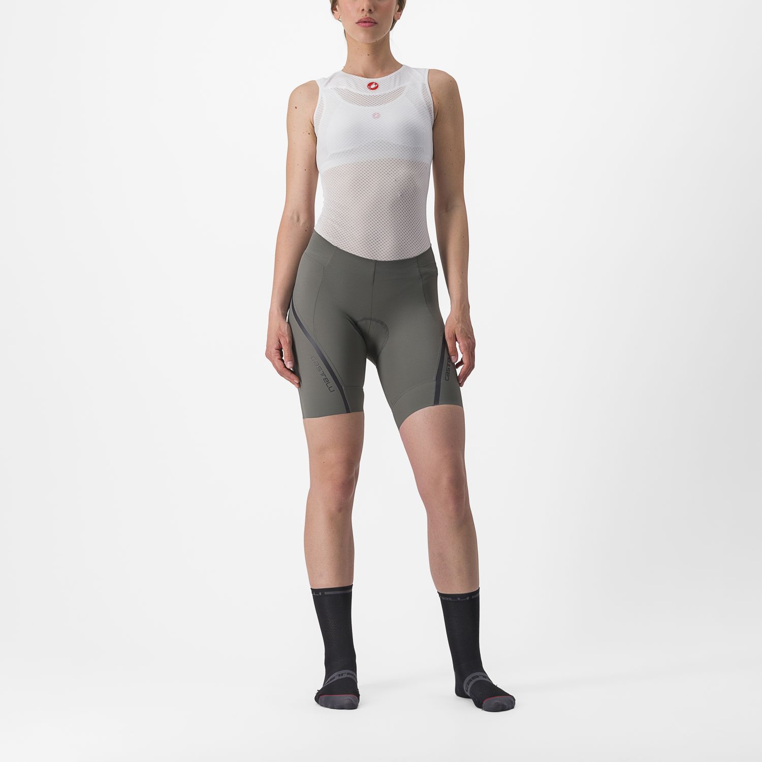 Castelli Velocissima 3 short donkergrijs dames S