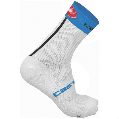 Castelli Free 9 sock wit/blauw heren fietssokken 13040-159 2015 CA13040-159(2015)