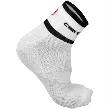 Castelli Logo 6 sock wit/zwart heren fietssokken 13043-001 2015 CA13043-001(2015)