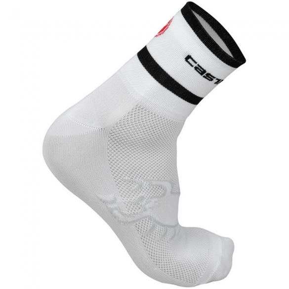 Castelli Logo 9 sock wit/zwart heren fietssokken 13044-001 2015 CA13044-001(2015)