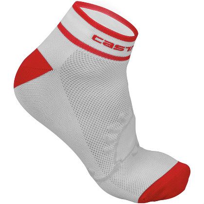 Castelli Logo 3 sock wit/rood heren fietssokken 13102-231 2015 CA13102-231(2015)