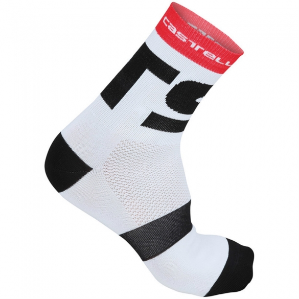 Castelli Free X13 sock wit/zwart heren fietssokken 15031-001 2015 CA15031-001(2015)