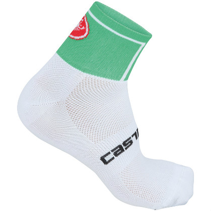 Castelli Velocissimo 6 sock wit/groen heren fietssokken 15032-147 2015 CA15032-147(2015)