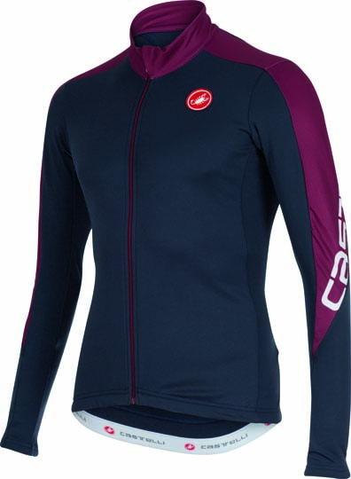 Castelli Classica thermo jersey FZ blauw/bordeaux heren 14517-554 CA14517-554(2015)