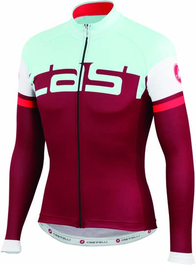 Castelli Unavolta jersey FZ bordeaux/azure heren 14523-040 CA14523-040