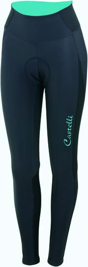 Castelli Illumnia fietsbroek lang antraciet/blauw dames 14564-066 CA14564-066