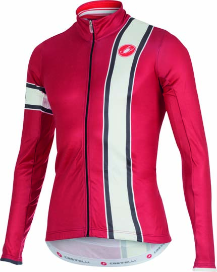 Castelli Storica jersey FZ ruby rood/cream heren 15532-017 CA15532-017