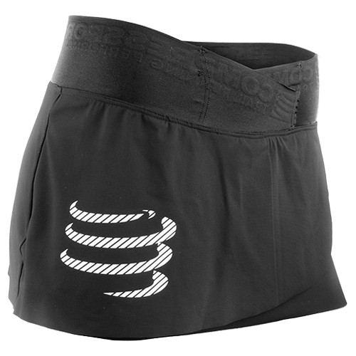 Compressport Racing overskirt hardloopbroek zwart dames SKTROW-99
